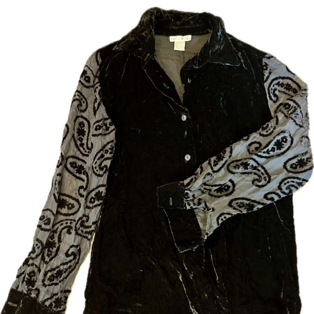 Vintage 90s Velvet The Limited Collared Shirt Whimsigoth Retro